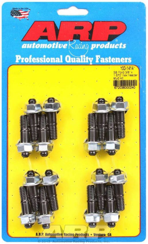 ARP ARP100-1414 Header Stud Kit - 6pt. 3/8 x 1.670 OAL (16)