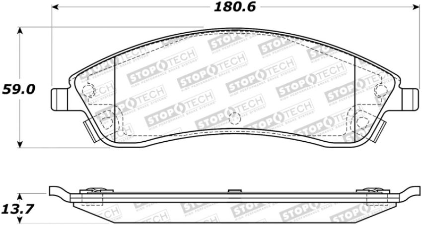 Stoptech 308.10190 Street Brake Pads