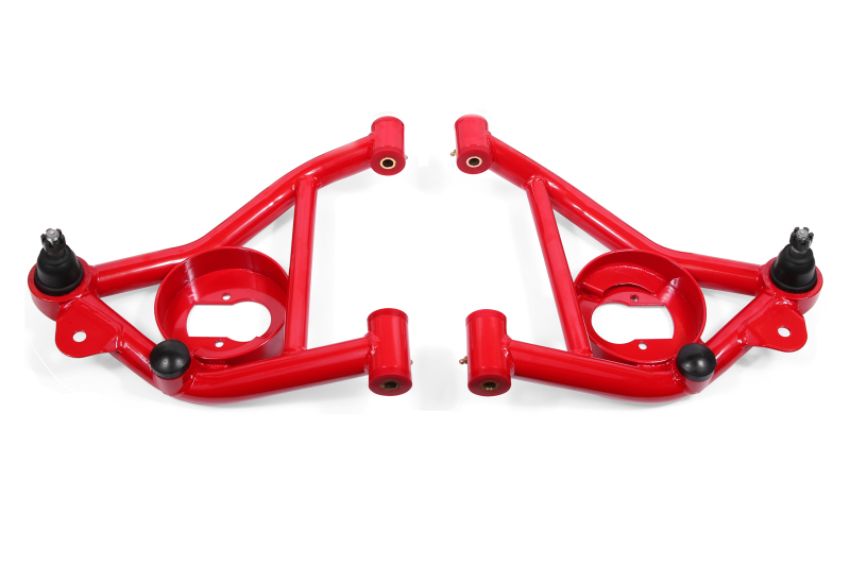 BMR Suspension AA008R A-arms, Lower, DOM, Non-adjustable, Polyurethane Bushings, With Spring Pocket