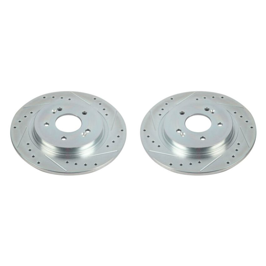 PowerStop JBR1778XPR PowerStop Evolution Performance Drilled, Slotted & Plated Brake Rotor Pair