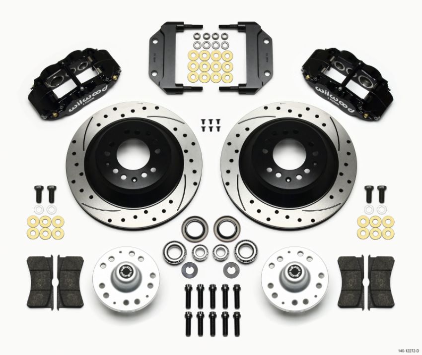Wilwood 140-12272-D Narrow Superlite 6R Front Hub & 1PC Rtr Kit 12.88in Dril Magnum Force Drop Spindle