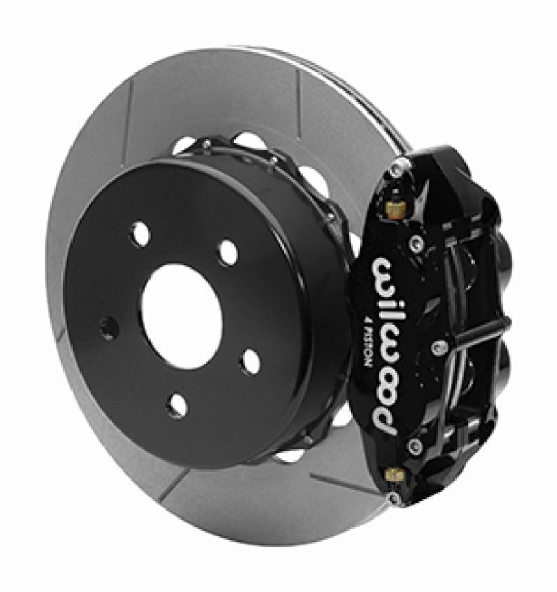 Wilwood 140-16179 2020+ Jeep Gladiator (JT) Narrow Superlite 4R Rear Slotted Brake Kit 14.00in Black w/ Lines