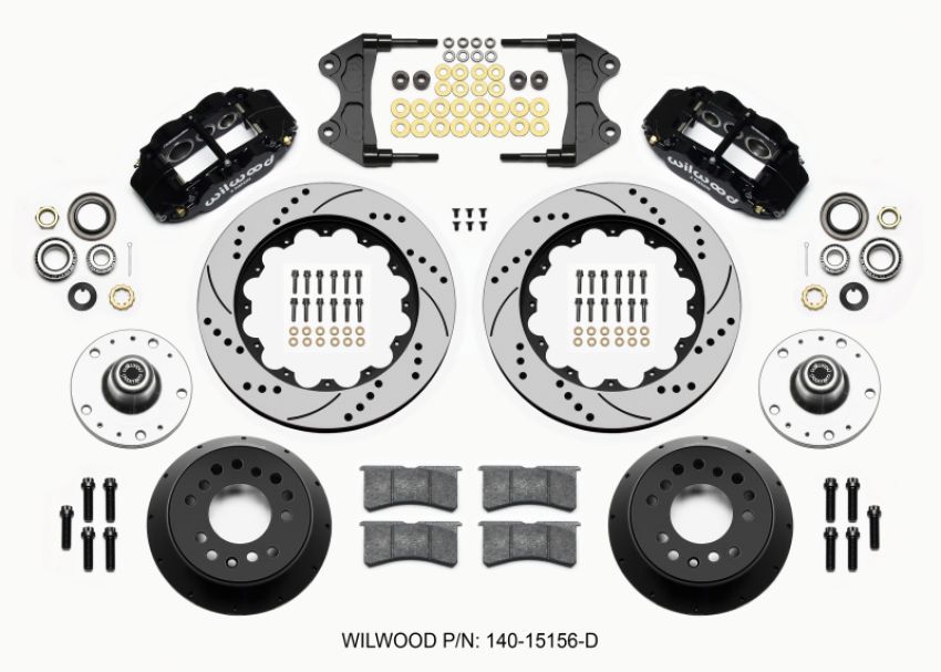 Wilwood 140-15156-D Narrow Superlite 6R Front Hub Kit 14.00in Drilled WWE ProSpindle (5x4.75in 5x5.00in Hub)