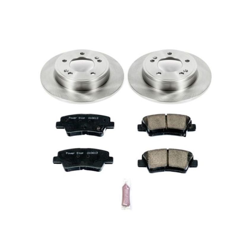 PowerStop KOE6502 OE Stock Replacement Low-Dust Ceramic Brake Pad and Rotor Kit