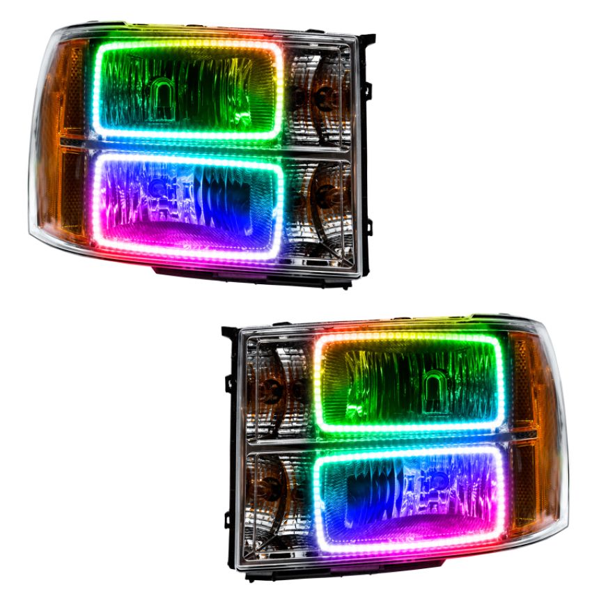 Oracle Lighting 7054-330 SMD Pre-Assembled Headlights, Square Ring Design, ColorSHIFT