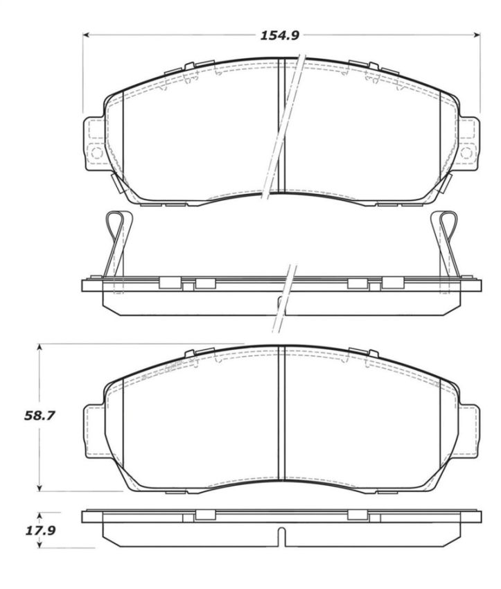 Stoptech 308.10890 Performance 2010-2012 Acura RDX Front Brake Pads