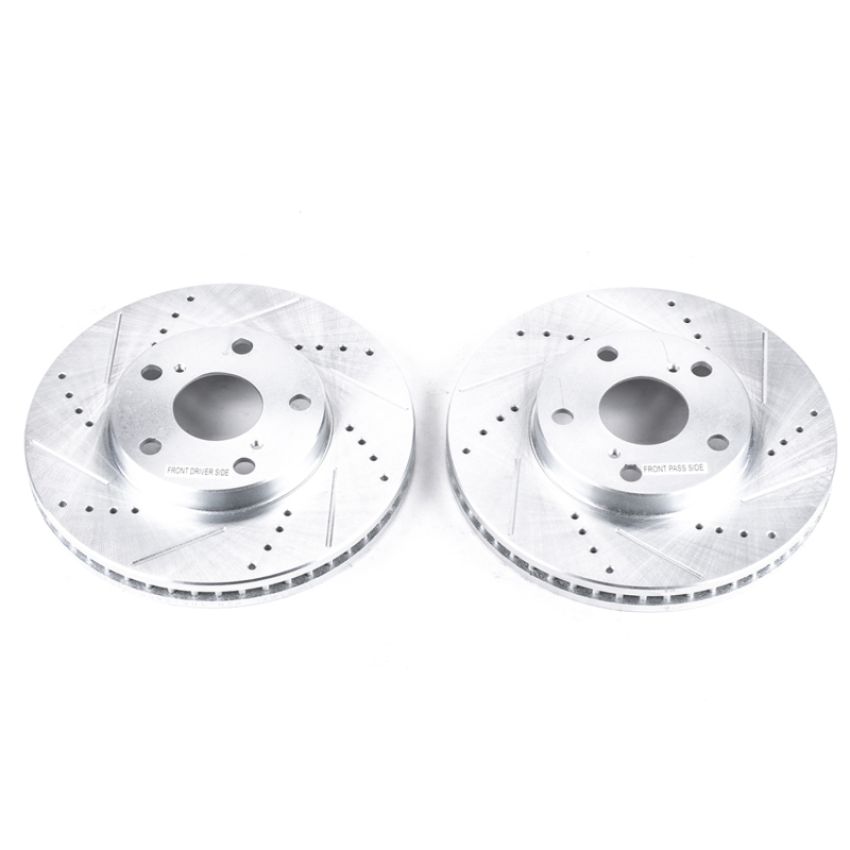 PowerStop JBR712XPR PowerStop Evolution Performance Drilled, Slotted & Plated Brake Rotor Pair