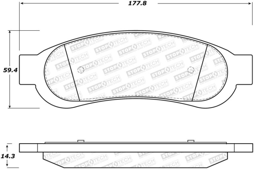 Stoptech 308.13340 Street Brake Pads - Rear