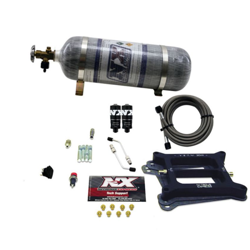Nitrous Express 40040-12 4150 HITMAN 4-BBL (100-150-200HP) WITH COMPOSITE BOTTLE