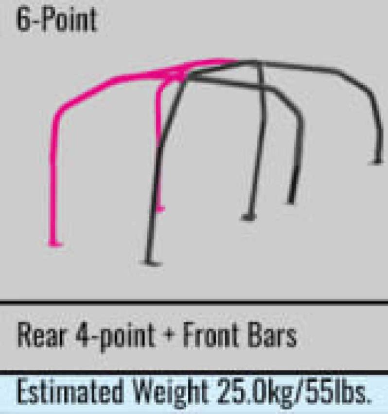 Cusco 693 290 B20 SFTY21 4/5-Pssgr 6-PT BLK DASH-THROUGH Roll Cage Subaru STi GVB 11-14 (S/O/No Cancel)