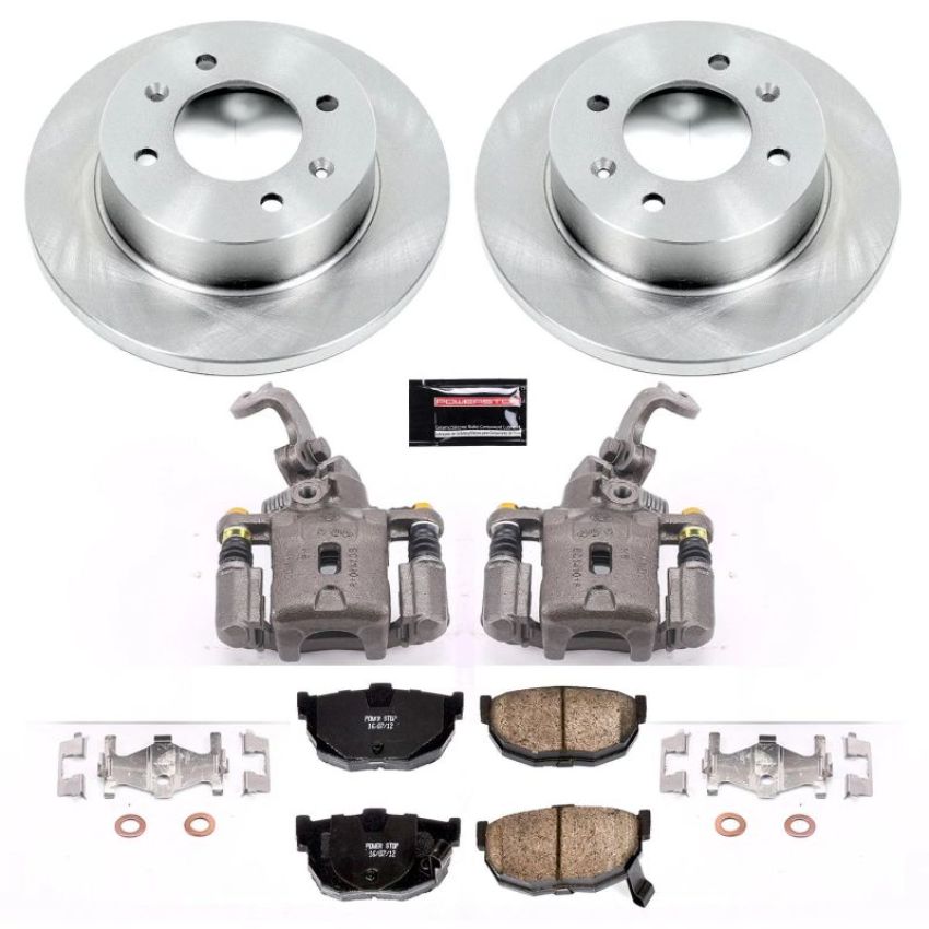 PowerStop KCOE3106 OE Stock Replacement Low-Dust Ceramic Brake Pad, Rotor and Caliper Kit