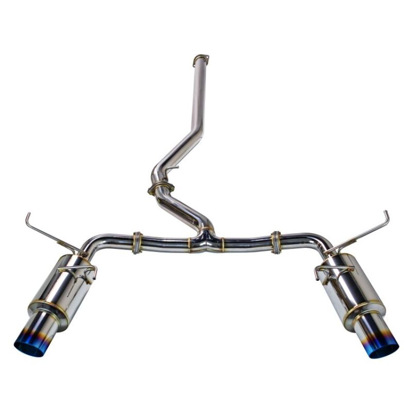 Remark RK-C2076S-03T 2022+ Subaru WRX (VB) Catback Exhaust - Dual R1 Spec Burnt Stainless (Non-Resonated)