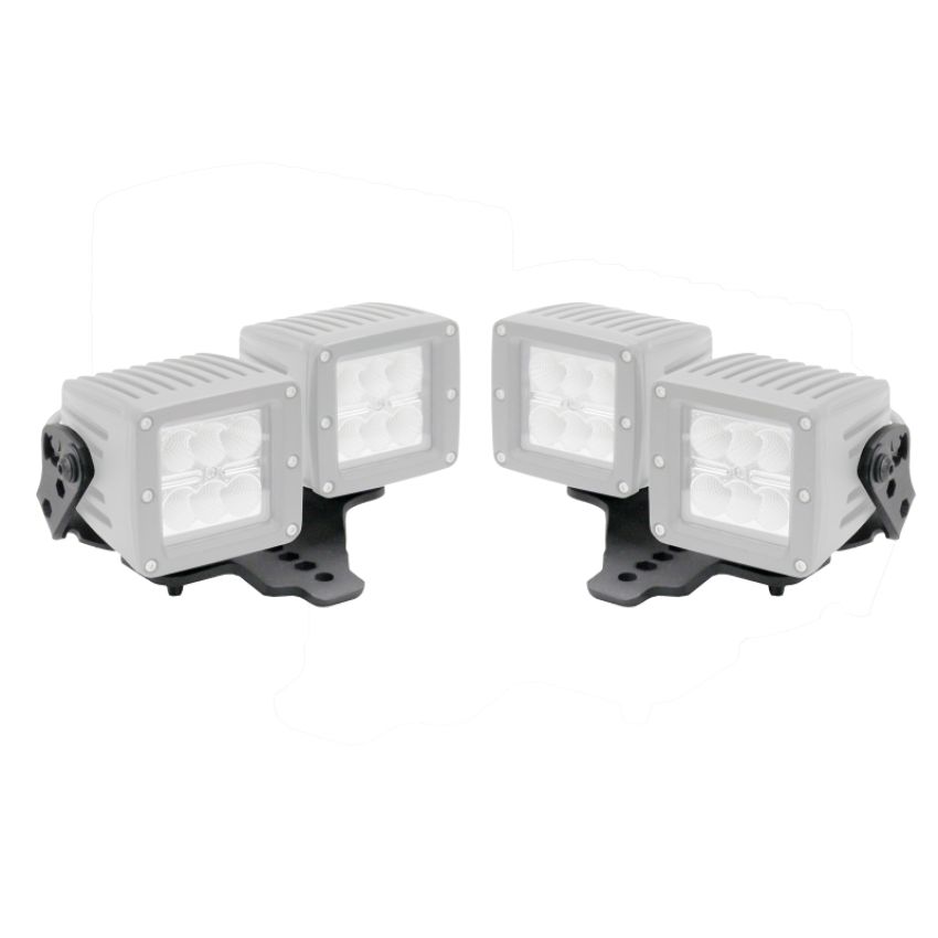 Go Rhino 731230T 18-20 Jeep Wrangler JL/JLU/Gladiator JT Light Mount - Two 3in Cubes