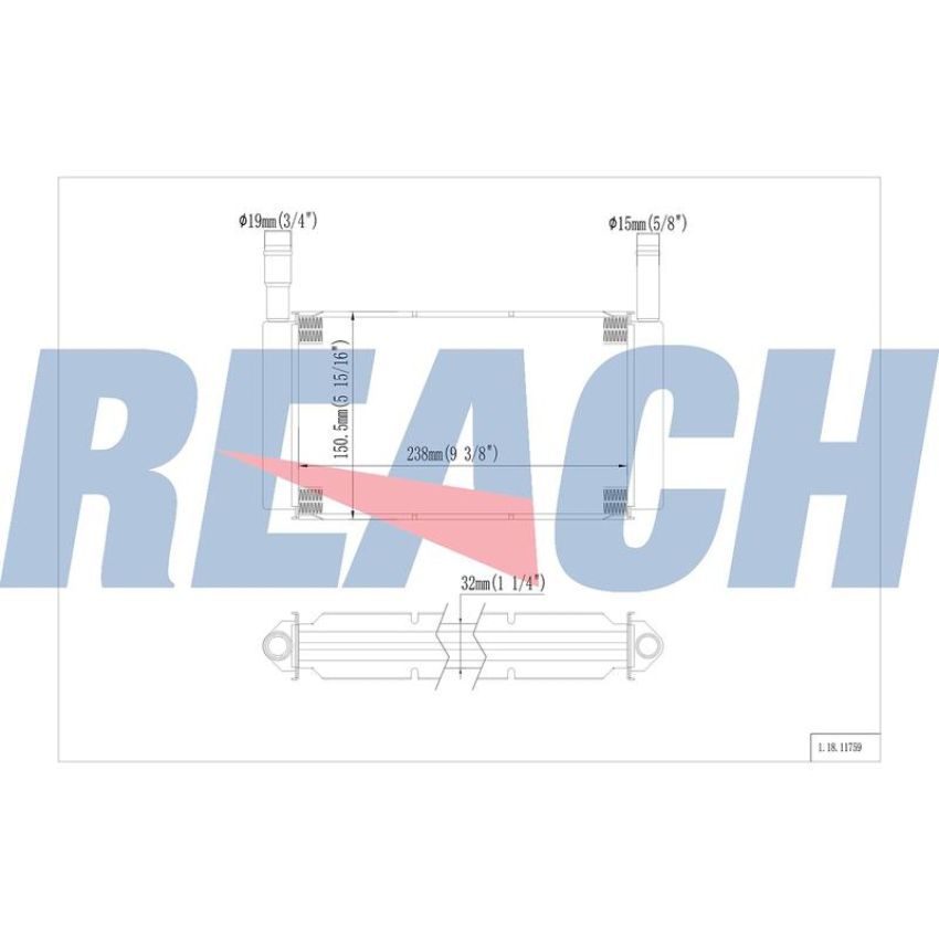 Reach International 18-11759 HVAC Heater Core