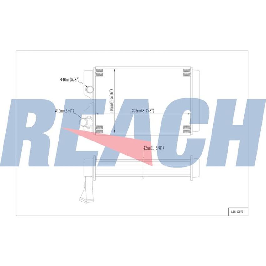 Reach International 18-12076 HVAC Heater Core