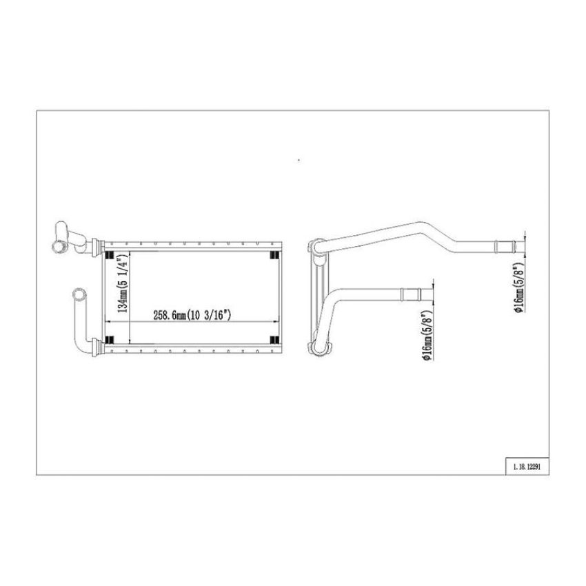 Reach International 18-12291 HVAC Heater Core
