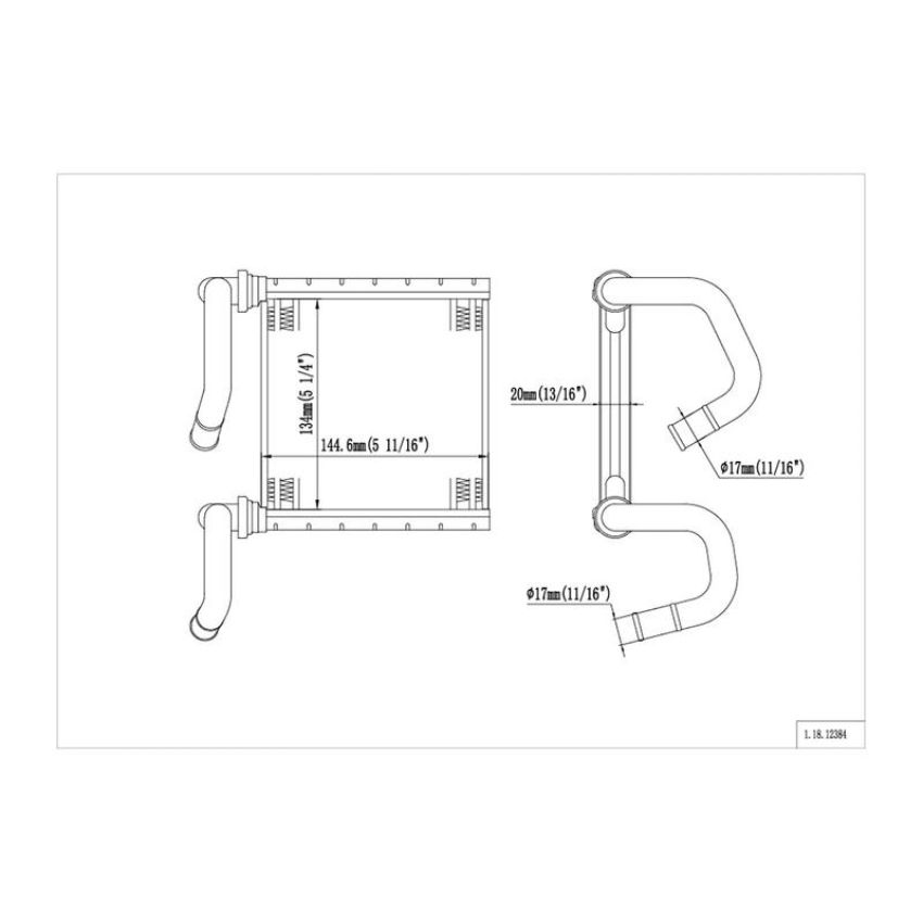 Reach International 18-12384 HVAC Heater Core