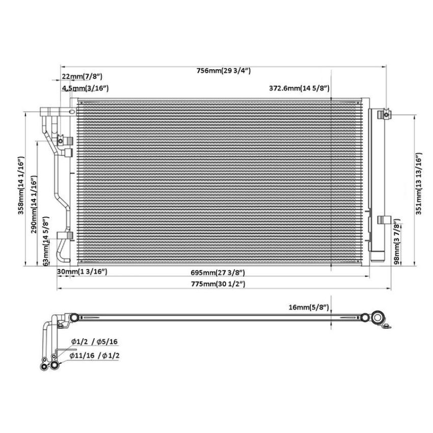 Reach International 31-30014 A/C Condenser