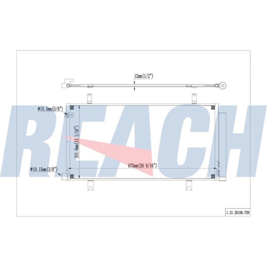 Reach International 31-30106 A/C Condenser