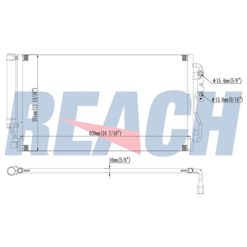 Reach International 31-30115 A/C Condenser