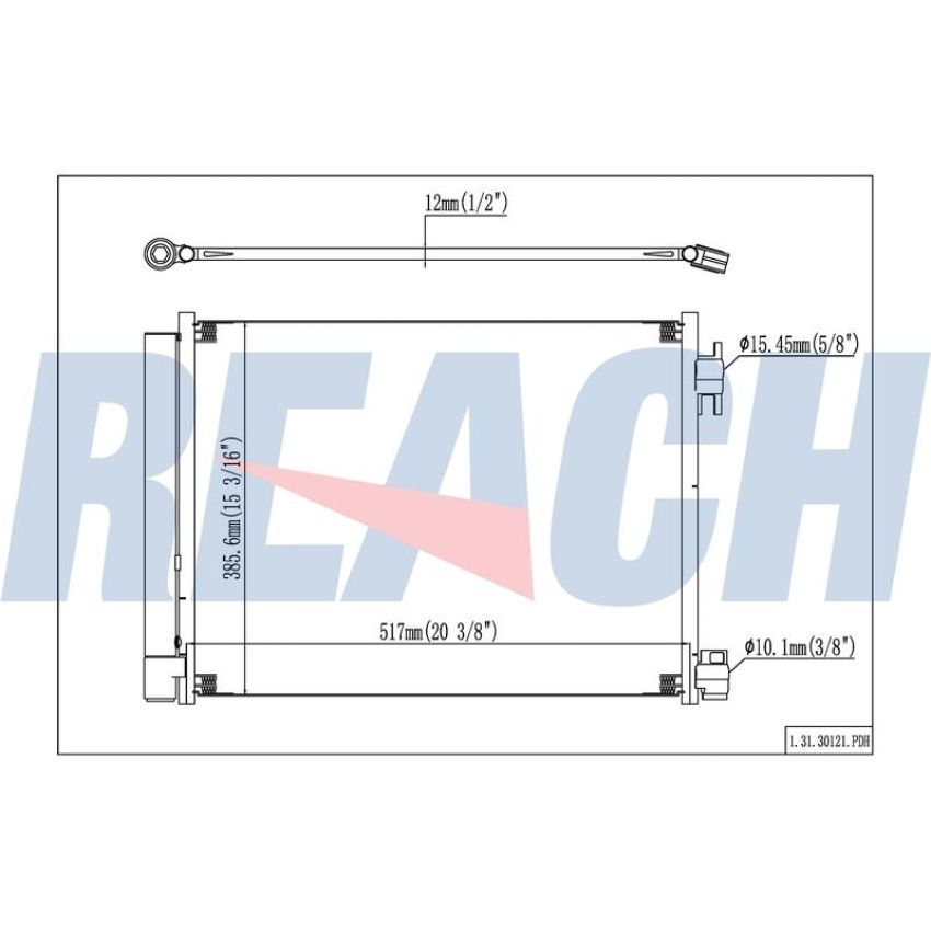Reach International 31-30121 A/C Condenser