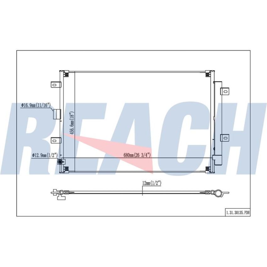 Reach International 31-30135 A/C Condenser