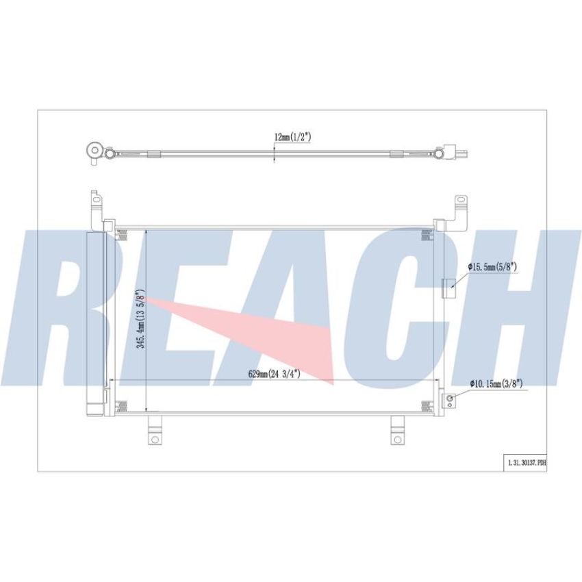 Reach International 31-30137 A/C Condenser