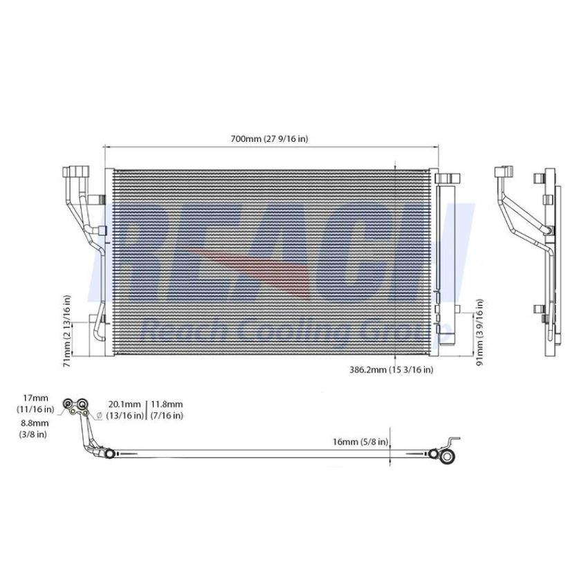 Reach International 31-30139 A/C Condenser
