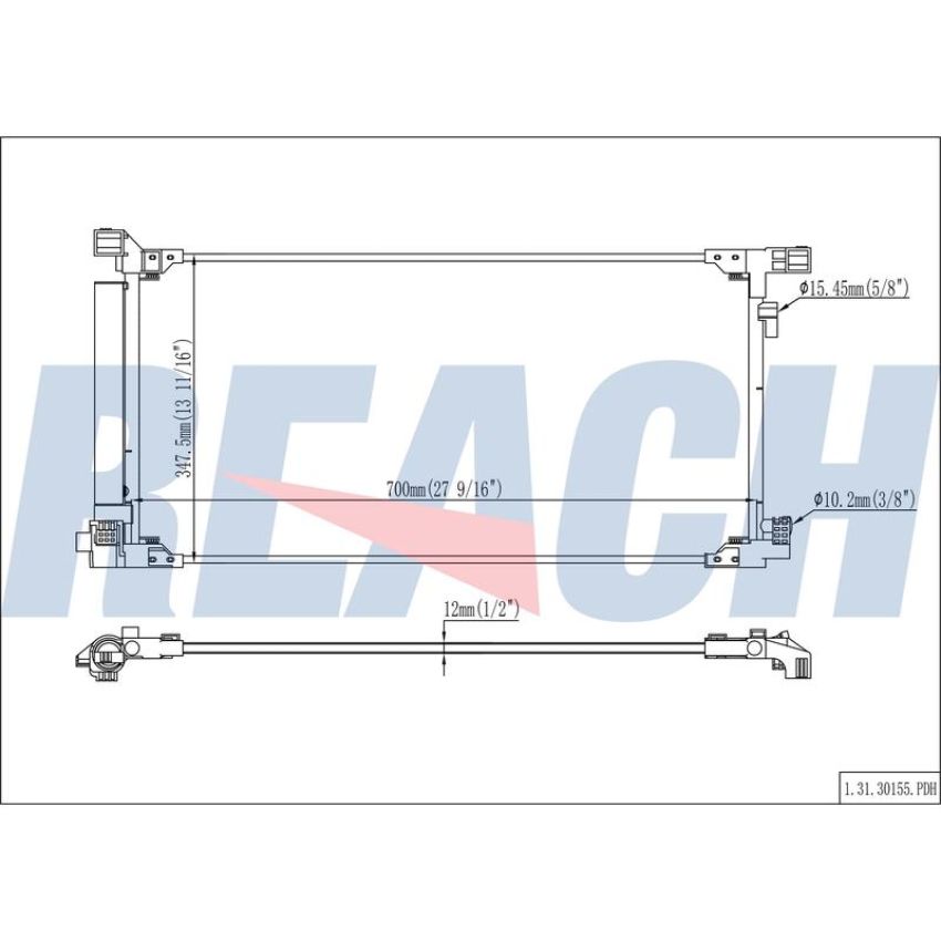 Reach International 31-30155 A/C Condenser