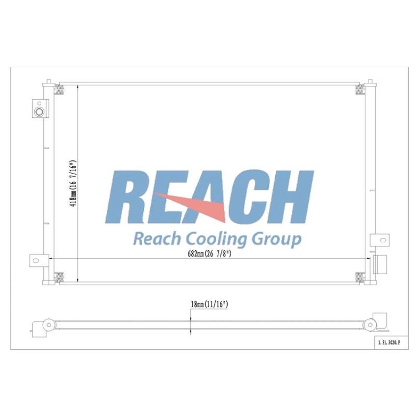 Reach International 31-3020 A/C Condenser