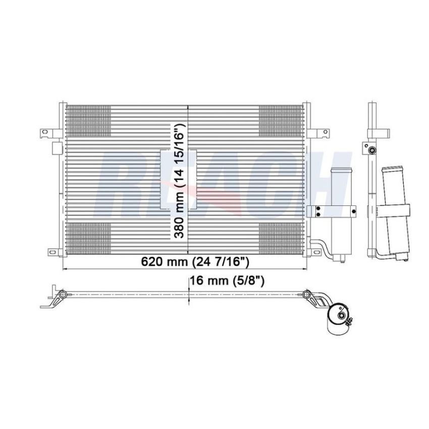 Reach International 31-3055 A/C Condenser