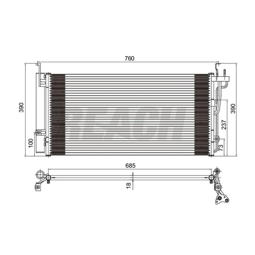 Reach International 31-3379 A/C Condenser