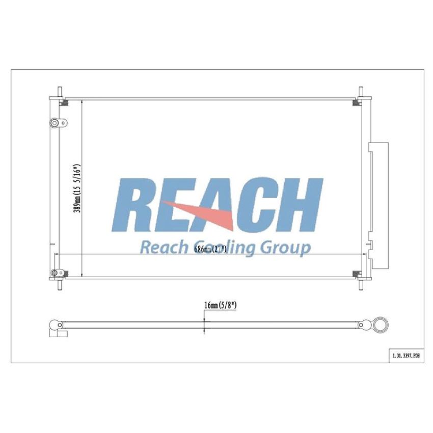 Reach International 31-3397 A/C Condenser