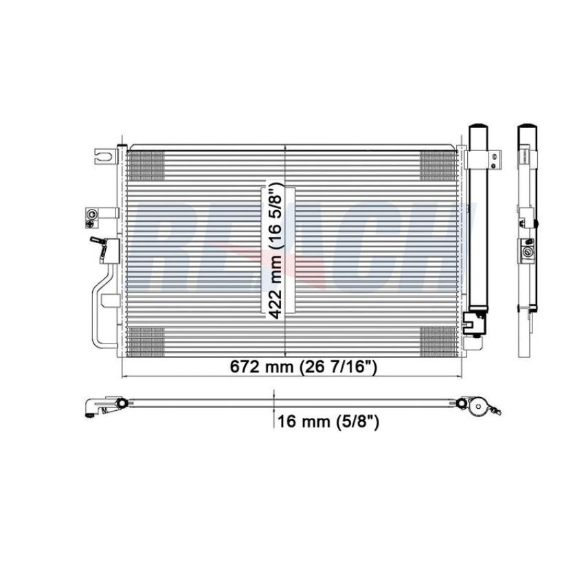Reach International 31-3468 A/C Condenser