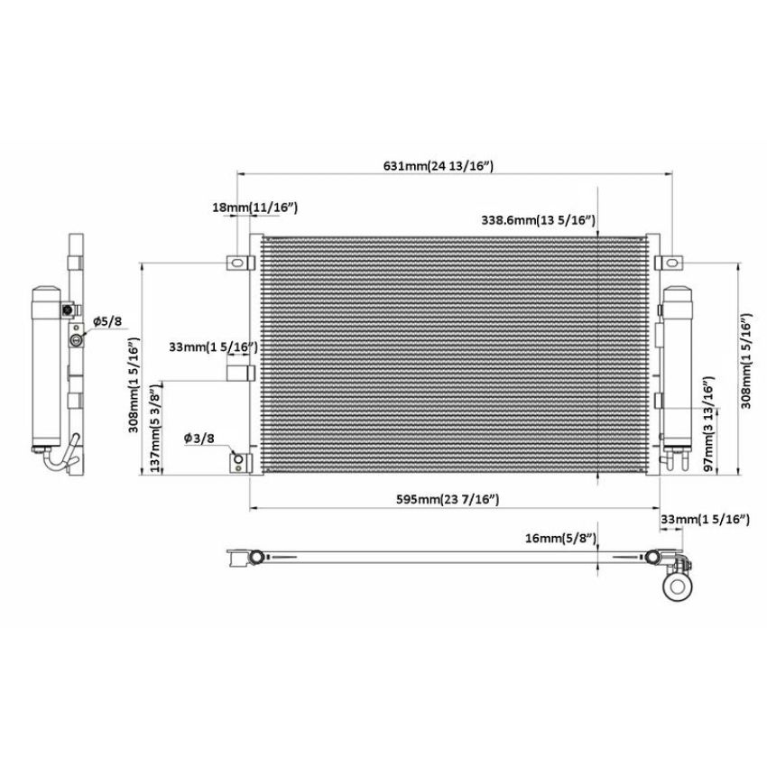 Reach International 31-3481 A/C Condenser