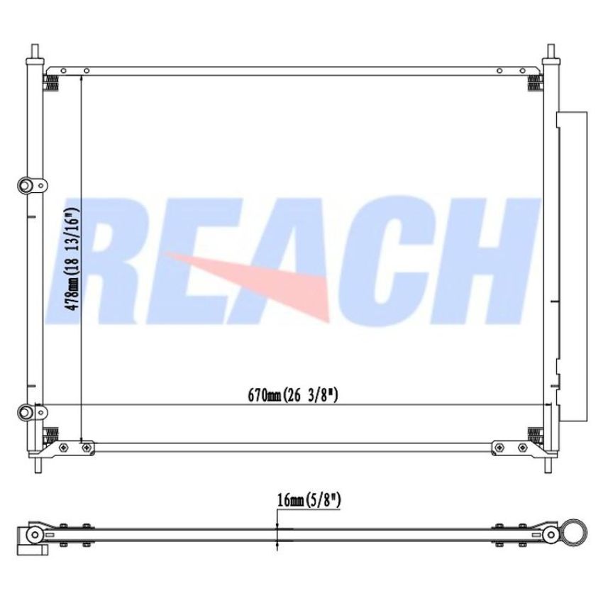 Reach International 31-3506 A/C Condenser