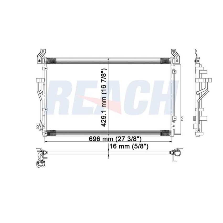 Reach International 31-3630 A/C Condenser