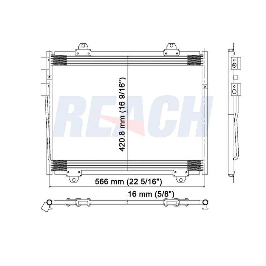 Reach International 31-3666 A/C Condenser