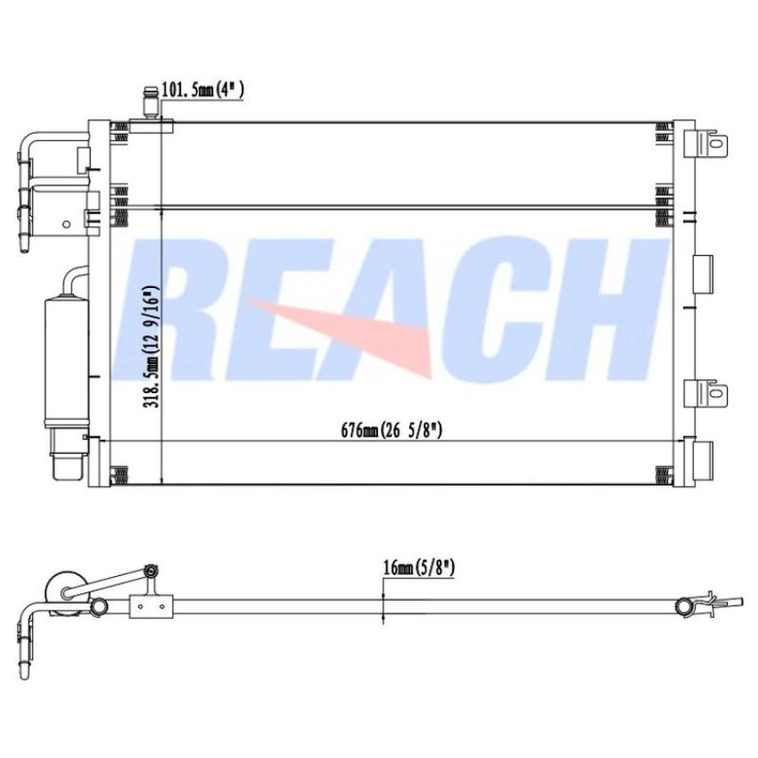 Reach International 31-3672 A/C Condenser