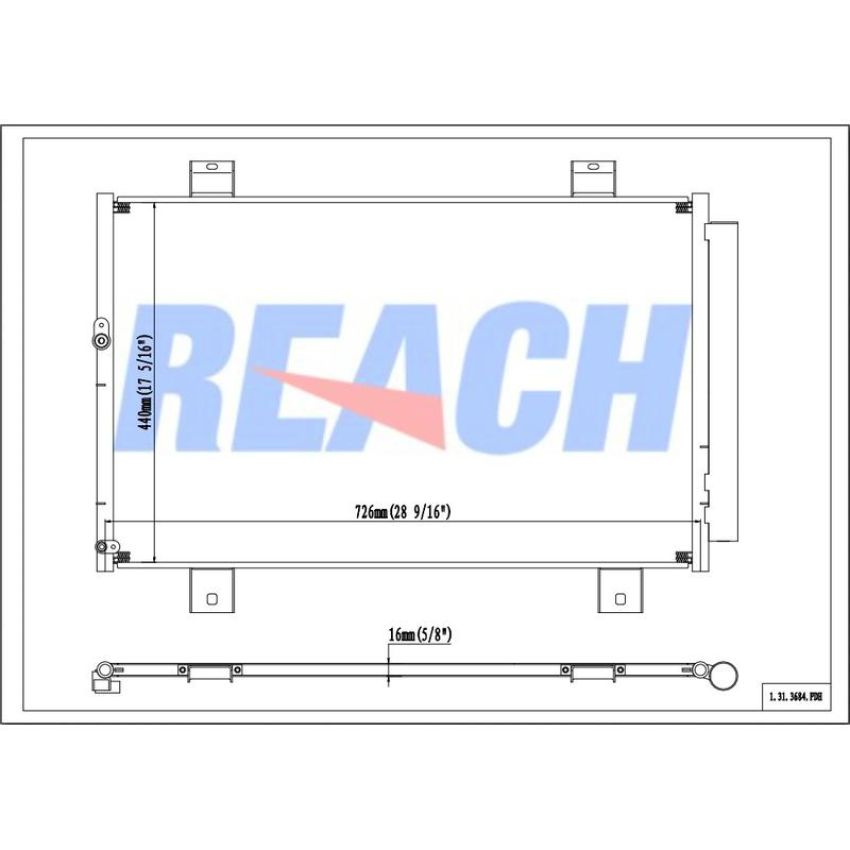 Reach International 31-3684 A/C Condenser