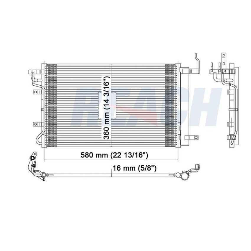 Reach International 31-3697 A/C Condenser