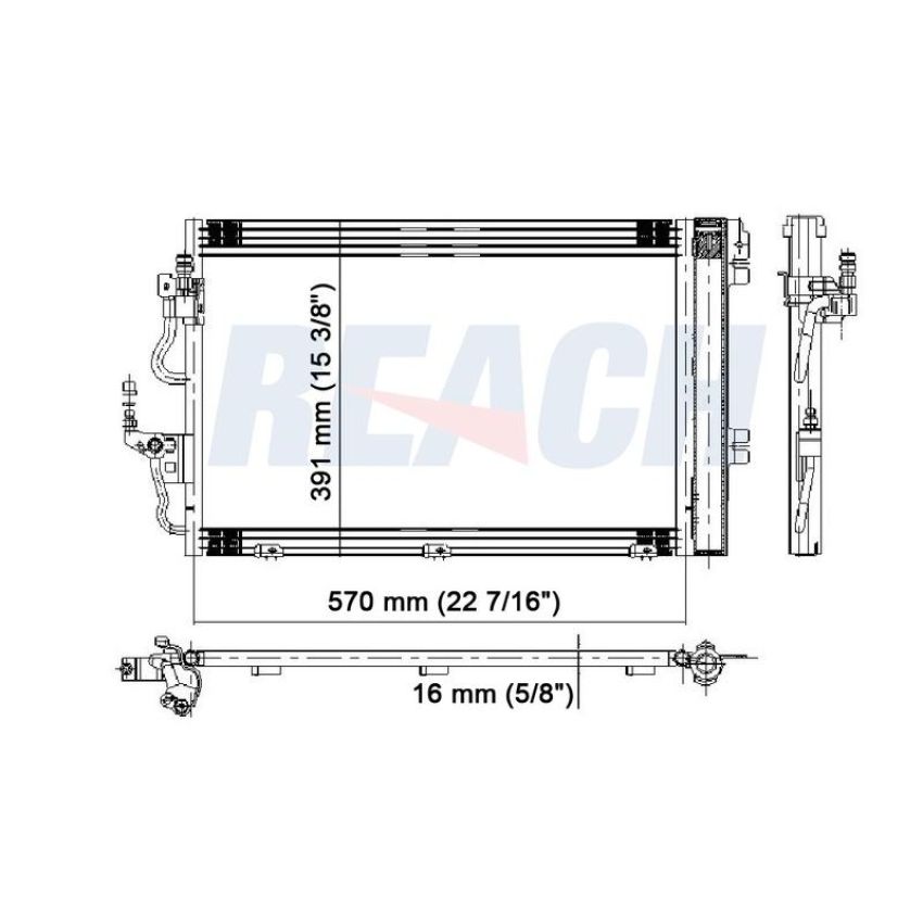 Reach International 31-3699 A/C Condenser