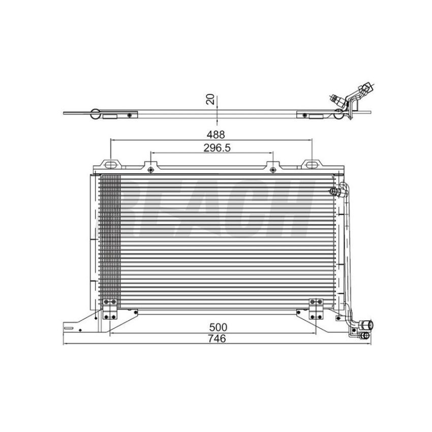 Reach International 31-3725 A/C Condenser