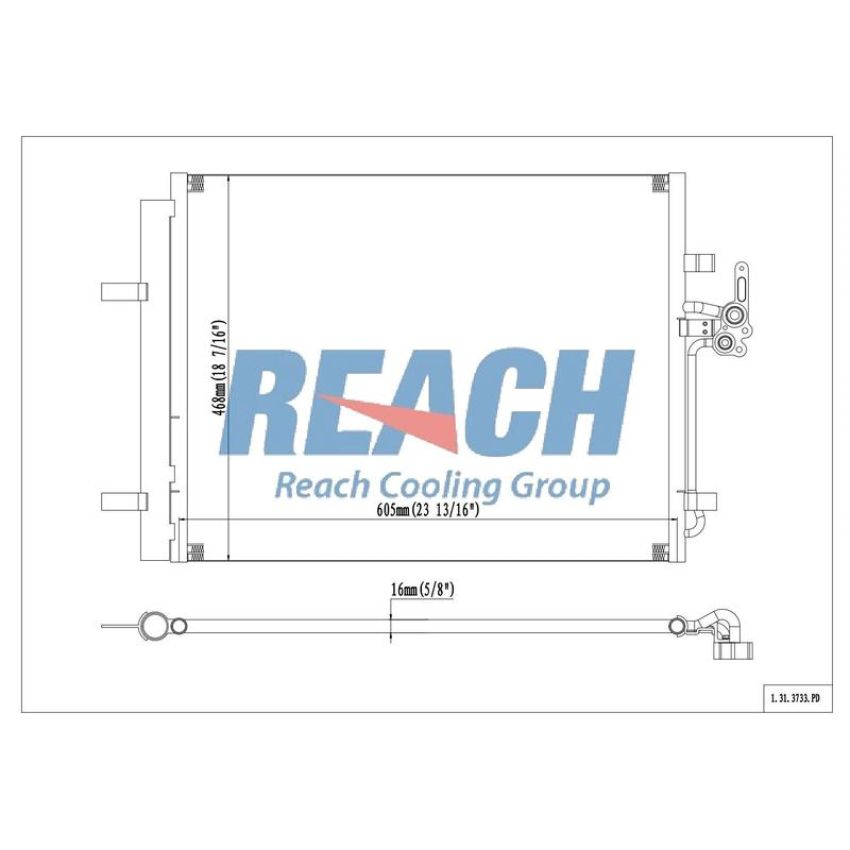 Reach International 31-3733 A/C Condenser