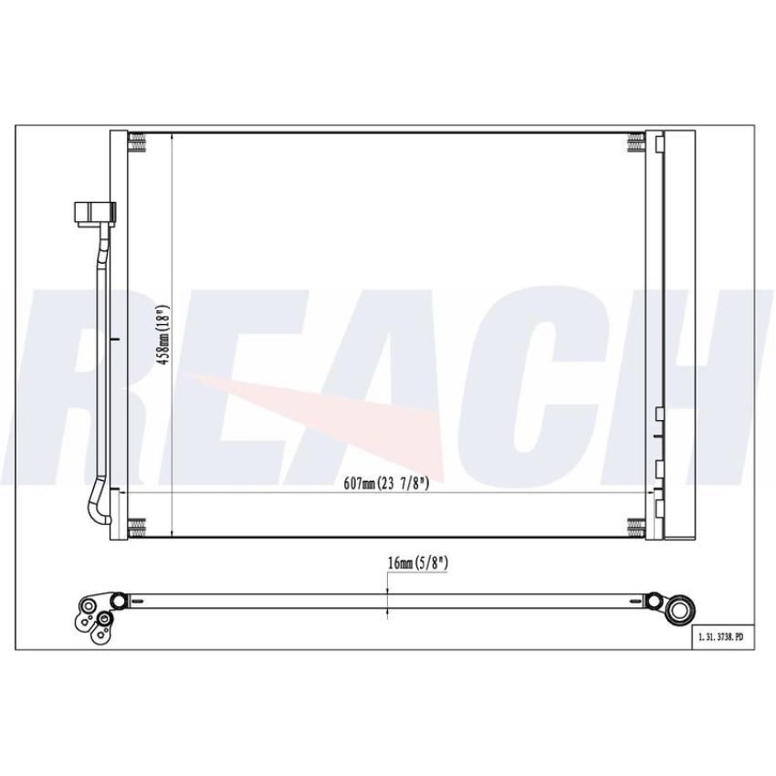 Reach International 31-3738 A/C Condenser