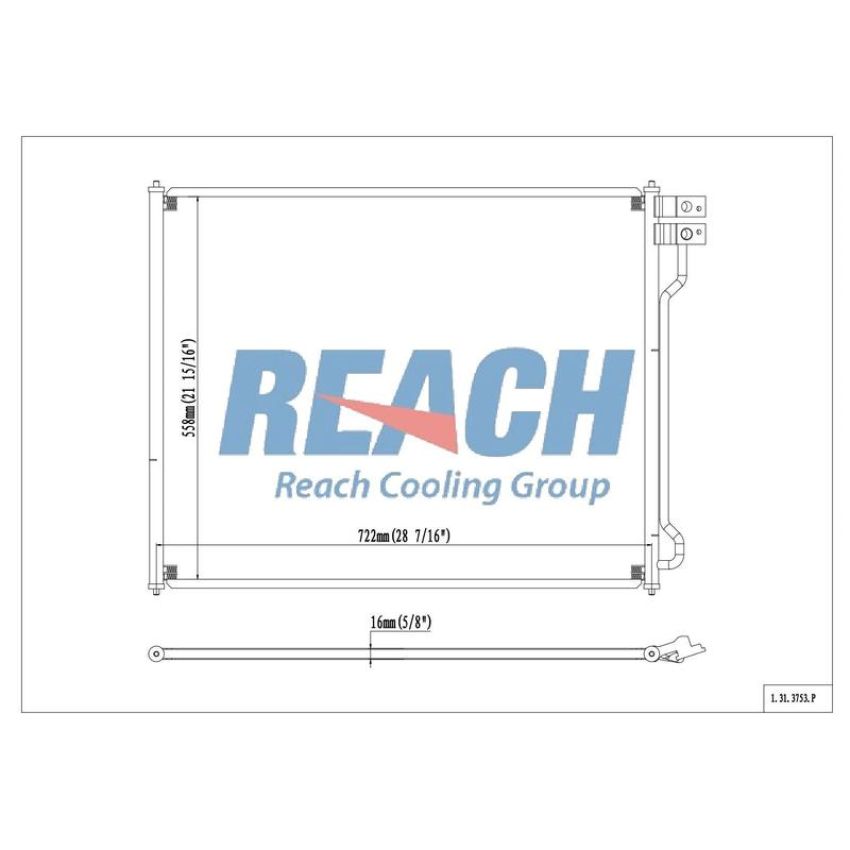 Reach International 31-3753 A/C Condenser