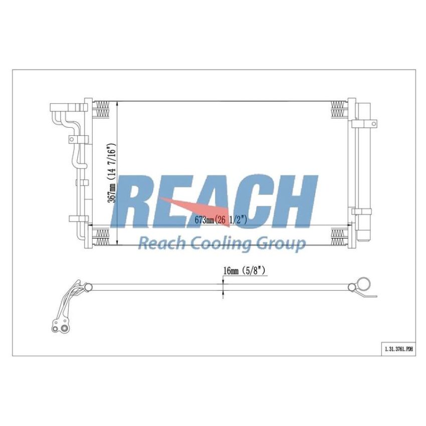 Reach International 31-3761 A/C Condenser