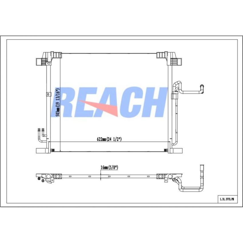 Reach International 31-3772 A/C Condenser