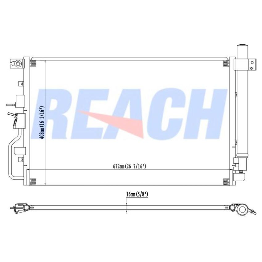 Reach International 31-3789 A/C Condenser