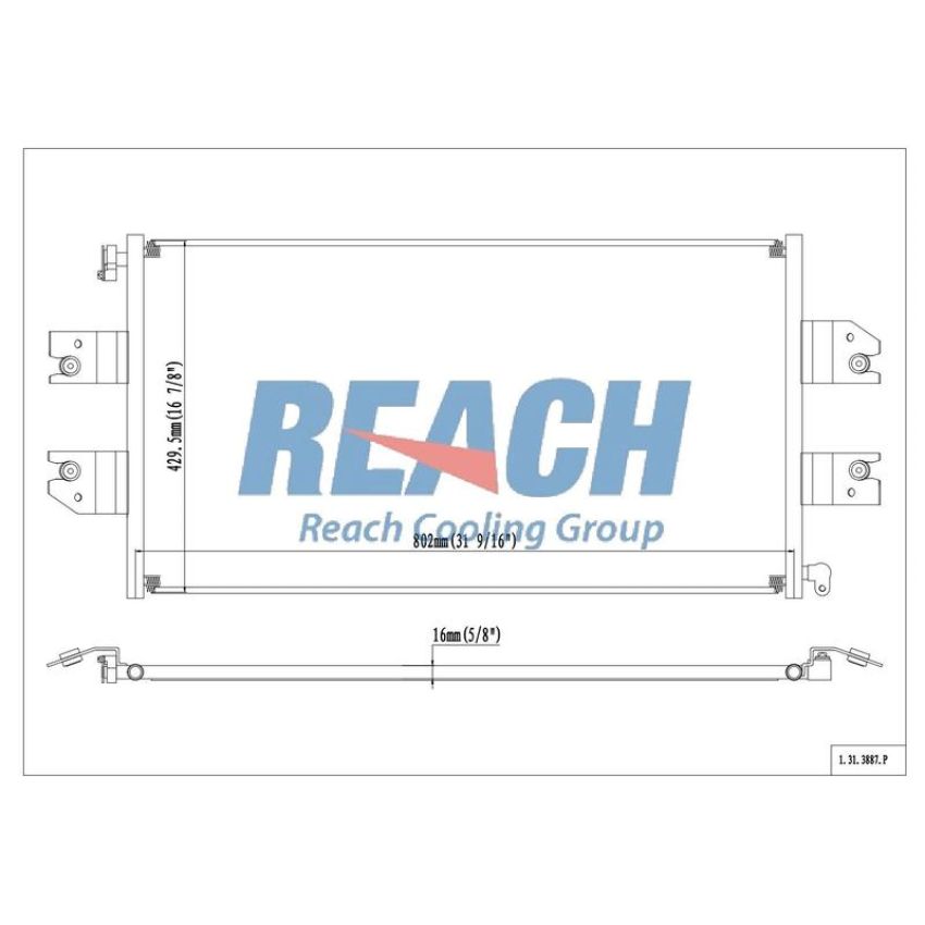 Reach International 31-3887 A/C Condenser
